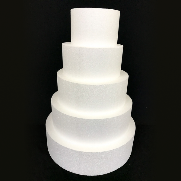 Round Cake Dummy Set of 5 Dummies from 6" to 14" by Shape Innovation, Inc.