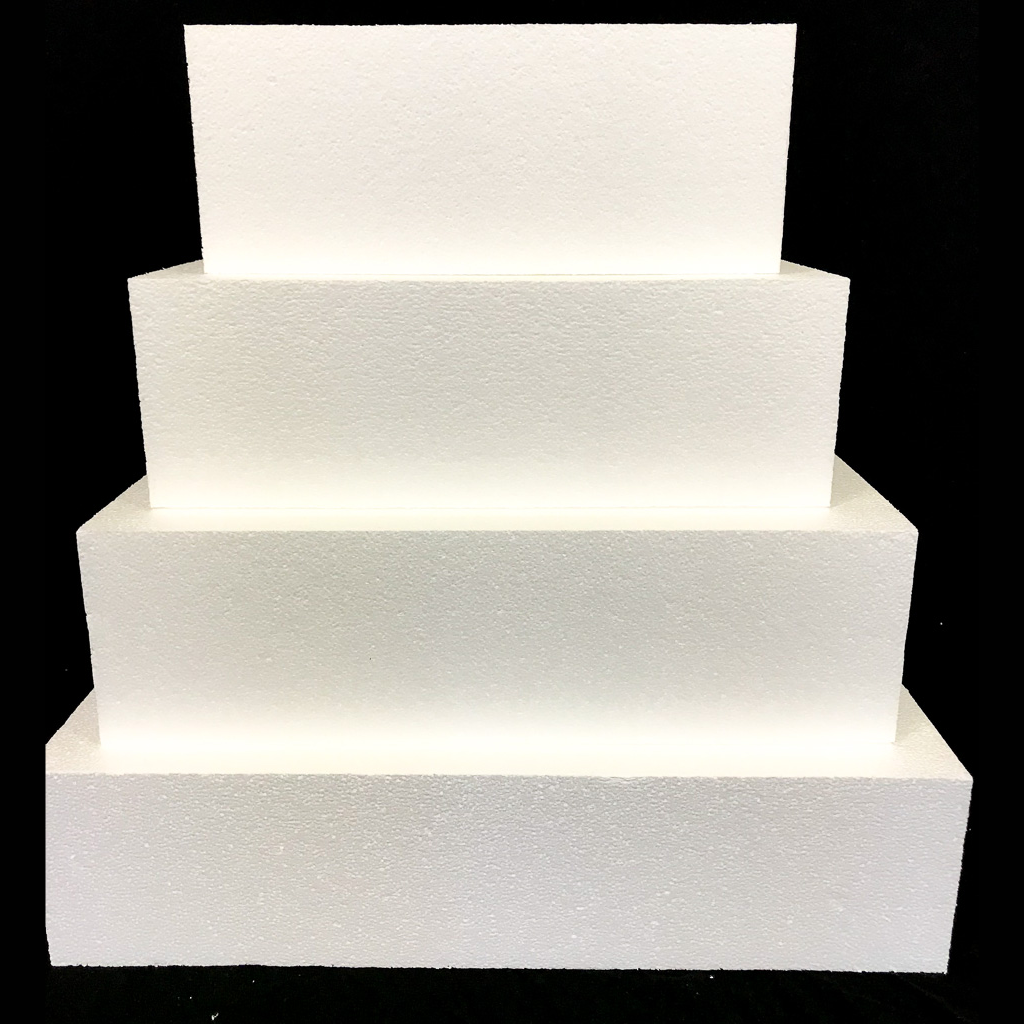 Square Cake Dummy Set of 4 Dummies from 10" to 16" by Shape Innovation, Inc.