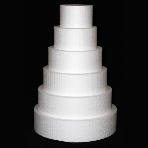 Round Foam Cake Dummy Circle Dummy Cake Set for Wedding - White - Yahoo  Shopping