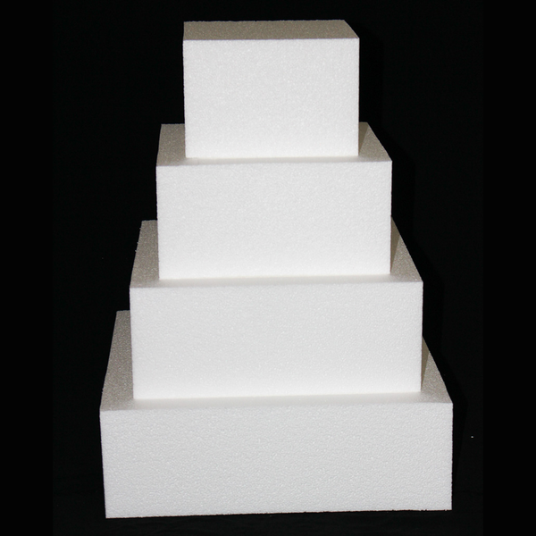 Square Cake Dummy Set of 4 Dummies from 6" to 12" by Shape Innovation, Inc.
