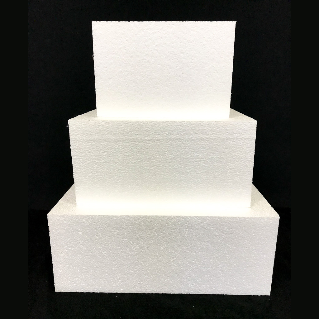 Square Cake Dummy Set of 3 Dummies from 6" to 10" by Shape Innovation, Inc.