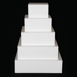 Square Cake Dummy Set of 5 Dummies from 8" to 16" by Shape Innovation, Inc.
