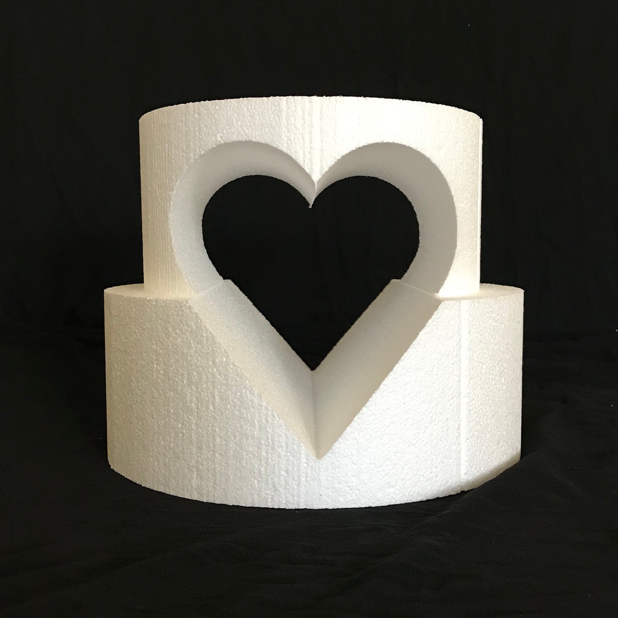 Specialty, Round Cake Dummy with Heart Shaped Cutout by Shape Innovation, Inc.